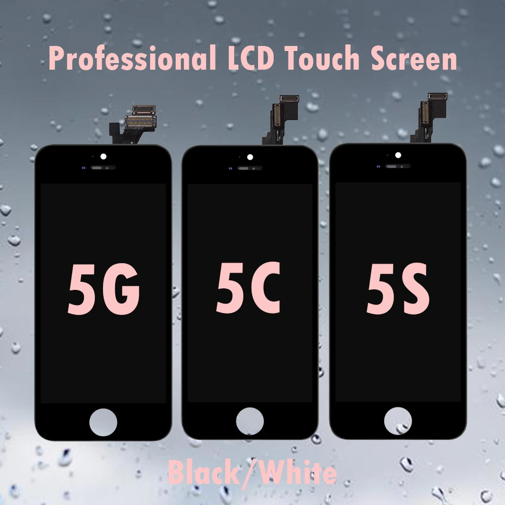 Высокое качество AA + ЖК-дисплей для iPhone 5G 5C 5S 5SE в сборе с сенсорным экраном