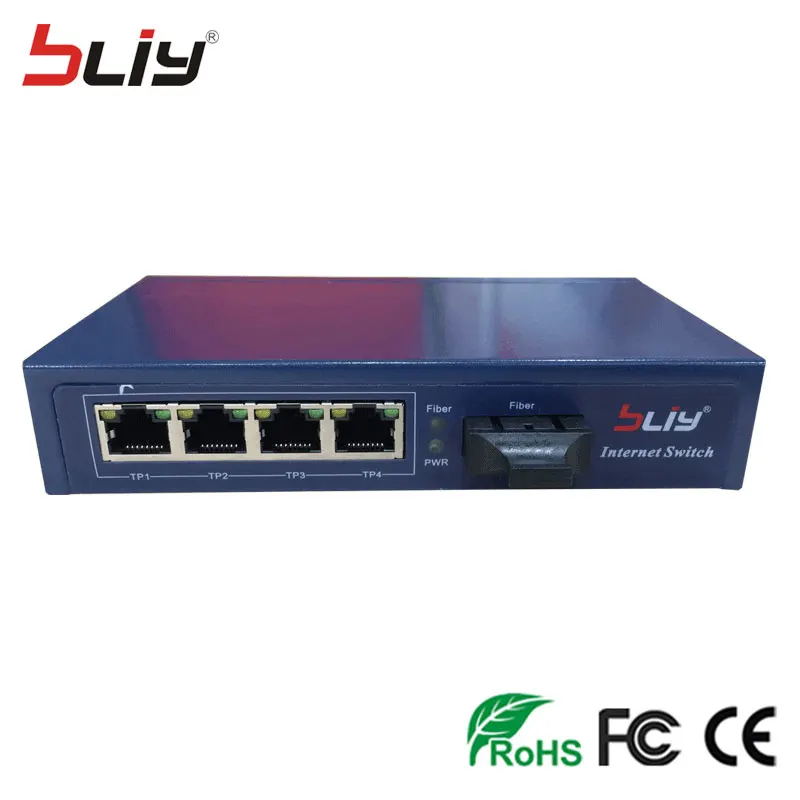 POE media converter 10/100/1000 База-T (x) до 1000 База-FX fast SC переключатель Волокна Ethernet PoE