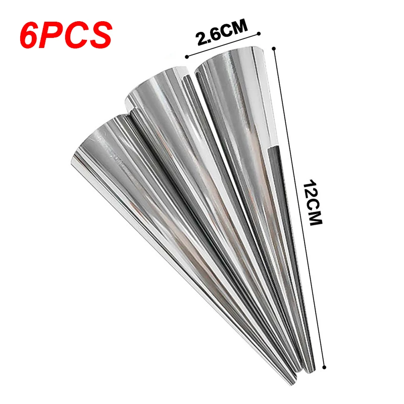 6 шт./компл. Нержавеющая сталь спиральной формы для Круассанов заварной крем Рог