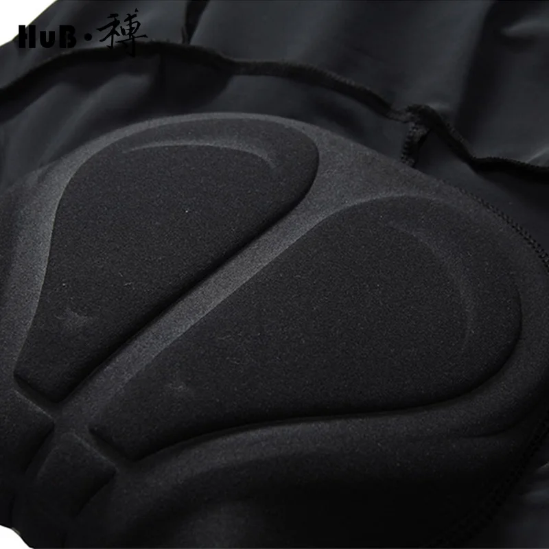 HuB high quality bib shorts racing bicycle pants classic black cool dry material with 3D padded breathable Quick Dry strap | Спорт и