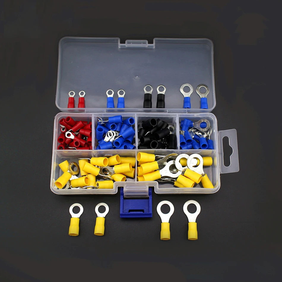 Бесплатная доставка 110 шт. кольцо терминал Медь обжимной разъем изолированный