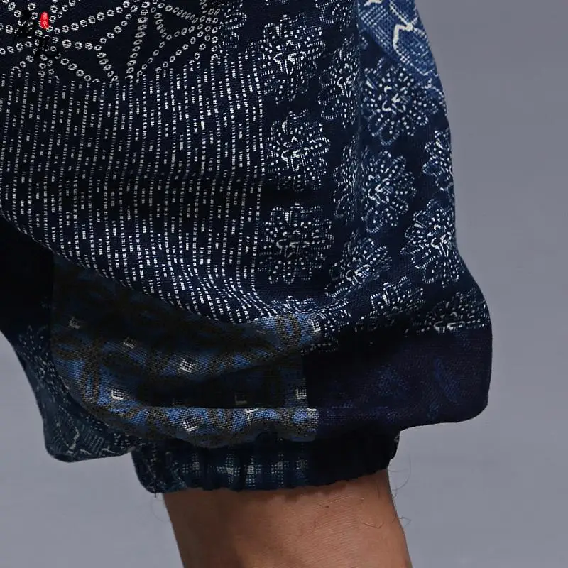 2017 ярд Для мужчин хлопок лен Брюки для девочек модные летние большие промежности