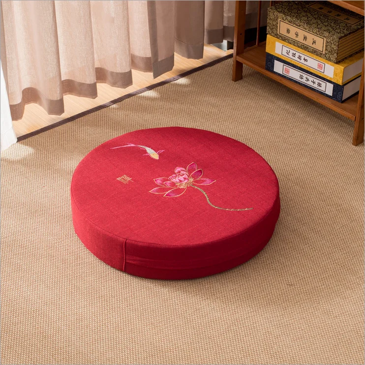 

Creative Pattern Tatami Cushion Yoga Round Mat Chair Seat Cushion Home Decorative Removable and Washable Seat Cushion