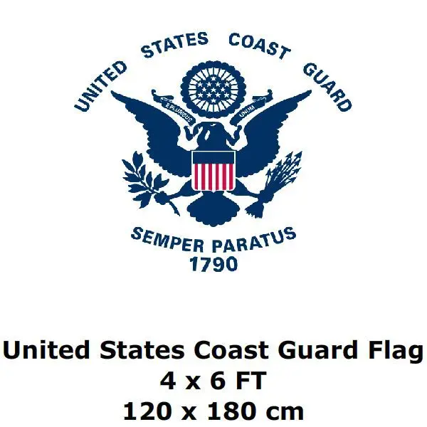

United States Coast Guard Flag 4` x 6` FT 100D Polyester Large USA US Army Flags and Banners