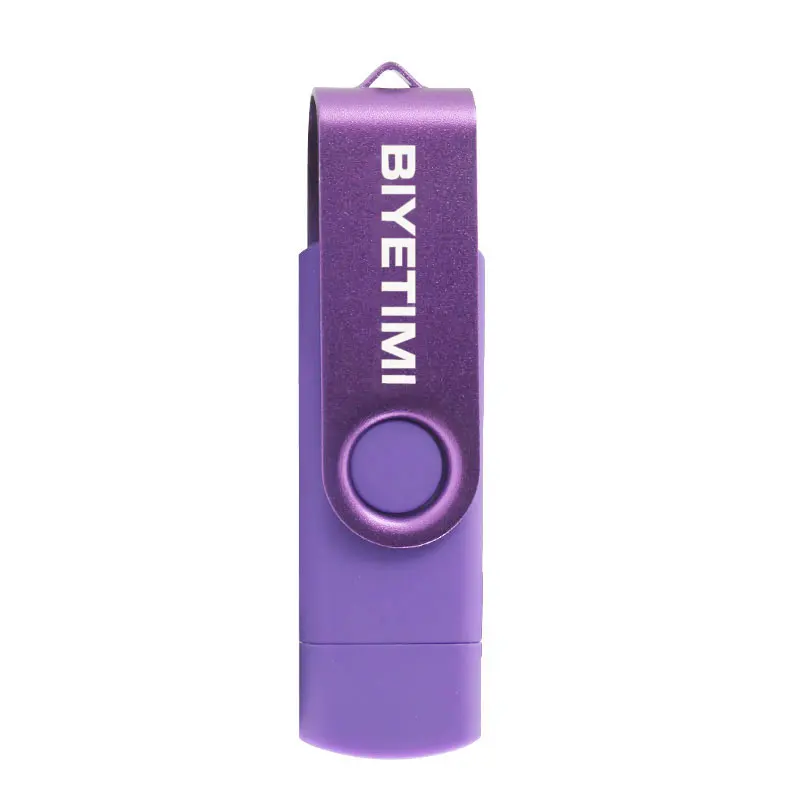 Biyetimi 9 Corlors OTG телефон USB флеш-накопитель 64 ГБ 32 ГБ 16 ГБ высокоскоростной флеш-накопитель 8 Гб Память USB флешка 4 Гб Флешка флеш-накопитель - Цвет: Фиолетовый