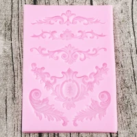 1pc flower pattern silicone mold mat 3d lace embossing mold fondant cake decoration sugar craft baking pastry cake tools
