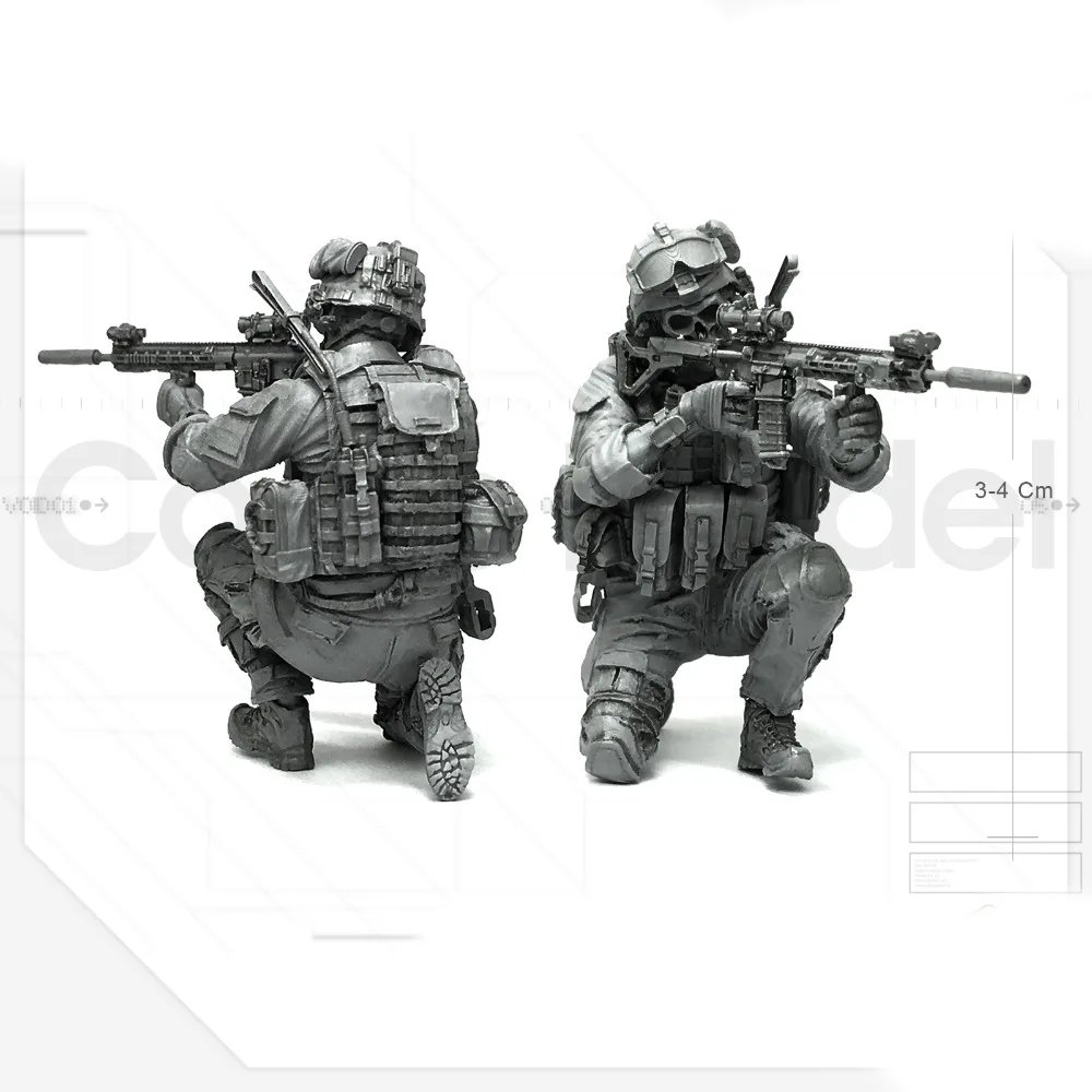 Tobyfancy 1/35 U. S армия спецназа Синий Дьявол Солдат Смола Модель Рисунок комплект