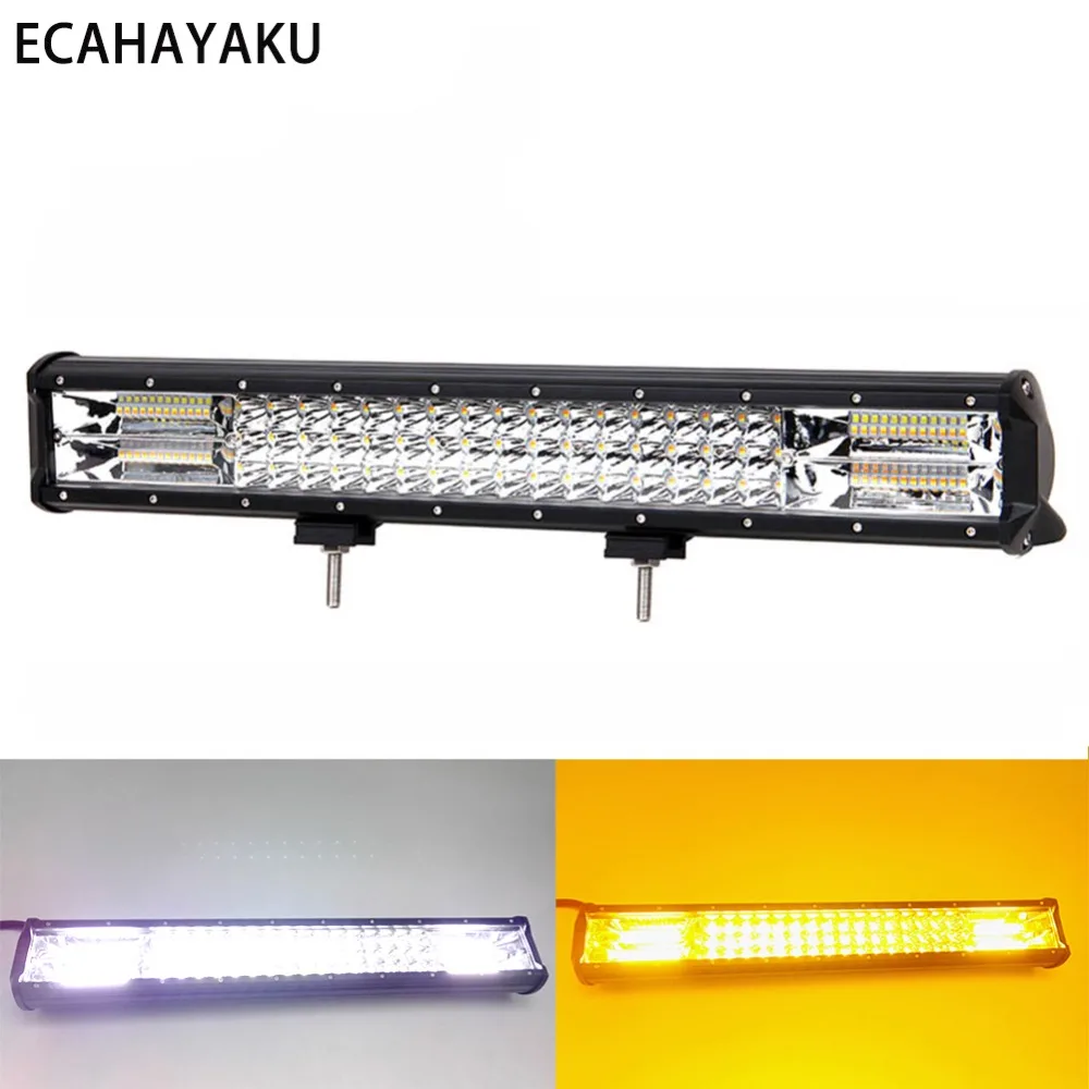 

ECAHAYAKU high intensity 20inch offroad LED light bar 288W 6000K Waterproof 12V for Auto 4x4 Trucks SUV ATV Trailer Tractor Boat