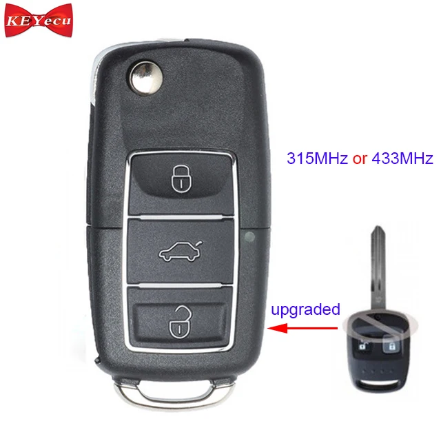 KEYECU для Subaru Impreza Forester Liberty обновленная флип карта 315 МГц 4D62 чип 2 кнопки|Ключ от