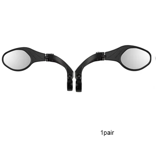 bike mirror 1pair Велосипедное Зеркало MTB для шоссейного велосипеда, безопасное зеркало заднего вида со светоотражающей полоской, объектив из нержавеющей стали, руль для велосипеда, зеркала заднего вида - Цвет: bike mirror 1pair