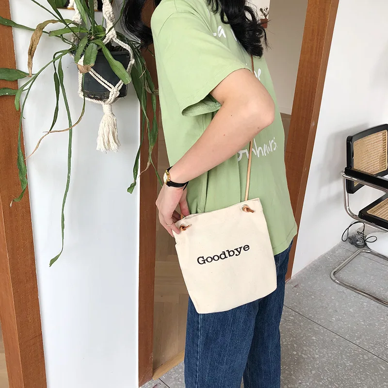 Женские холщовые сумки с буквенным принтом для девочек Harajuku универсальная