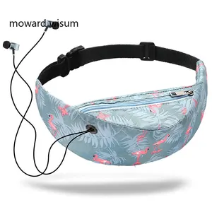 3D розовые поясные сумки для детей, водонепроницаемые спортивные сумки с ремнем для денег, путешествий, животных, цветная поясная сумка унисекс, сумки с usb-разъемом для телефона