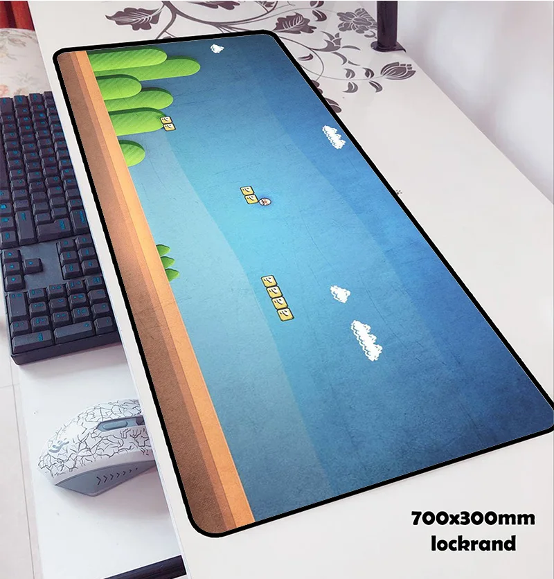 Mario Коврик для мыши locrkand коврик для мыши notbook компьютерный коврик для мыши 70x30 см игровой коврик для мыши геймер к клавиатуре коврики для мыши для ноутбука