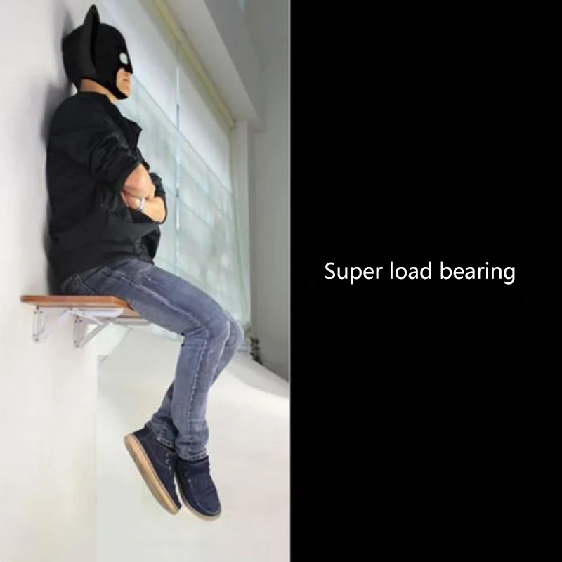 2 шт. складной кронштейн для полки настенное крепление стол шарнир из нержавеющей стали подпружиненный поддерживает MAL999
