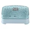 green Transparent Cover With Hollow Drain Soap Box Household Bathroom Waterproof Soap Box Storage Box Soap Dish Holder - Color: green