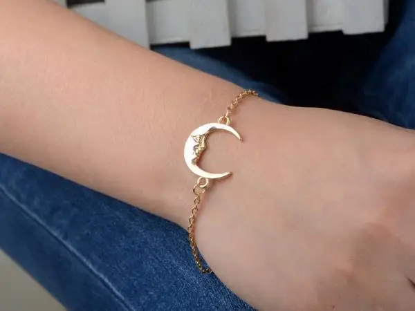 Лидер продаж новый дизайн очаровательный мужской/женский браслет с Луной и