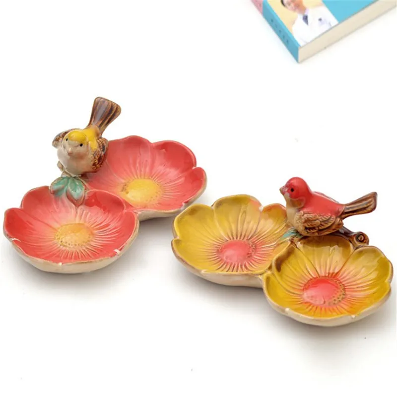 NEWYEARNEW креативная шкатулка для мыла с птицами керамическое ювелирное блюдо