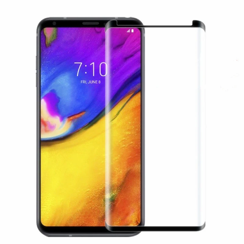 Закаленное стекло премиум класса с закругленными краями для LG V40 V35 V30 ThinQ тонкая