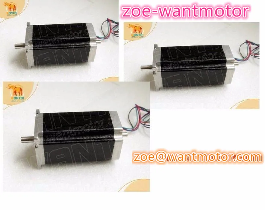 

High quality! 3pcs Nema 23 Wantai stepper motor Dual Shaft 57BYGH115-003B 3.0A 425oz-in CE ROHS ISOPlastic Engraving Metal Mill