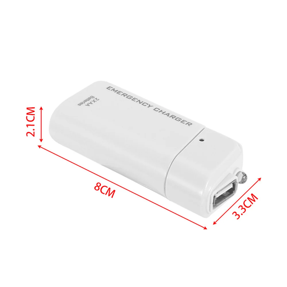 Аварийное USB зарядное устройство SHY двойная батарея AA для iPhone со светодиодным