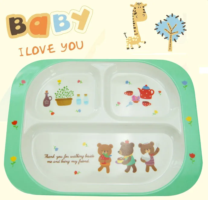 Высококачественная детская безопасная посуда для кормления меламиновая