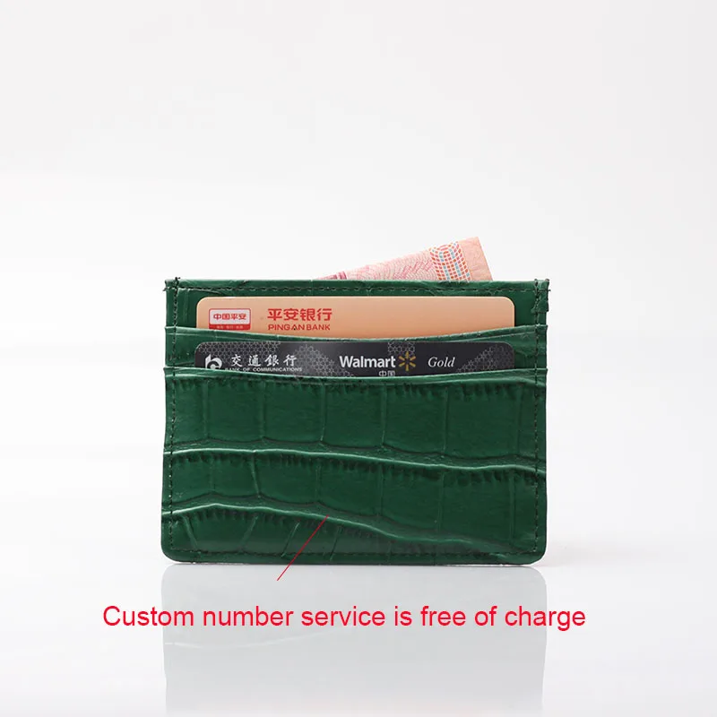 XMESSUN из крокодиловой кожи держатель для карт натуральной коровьей ID кредитных