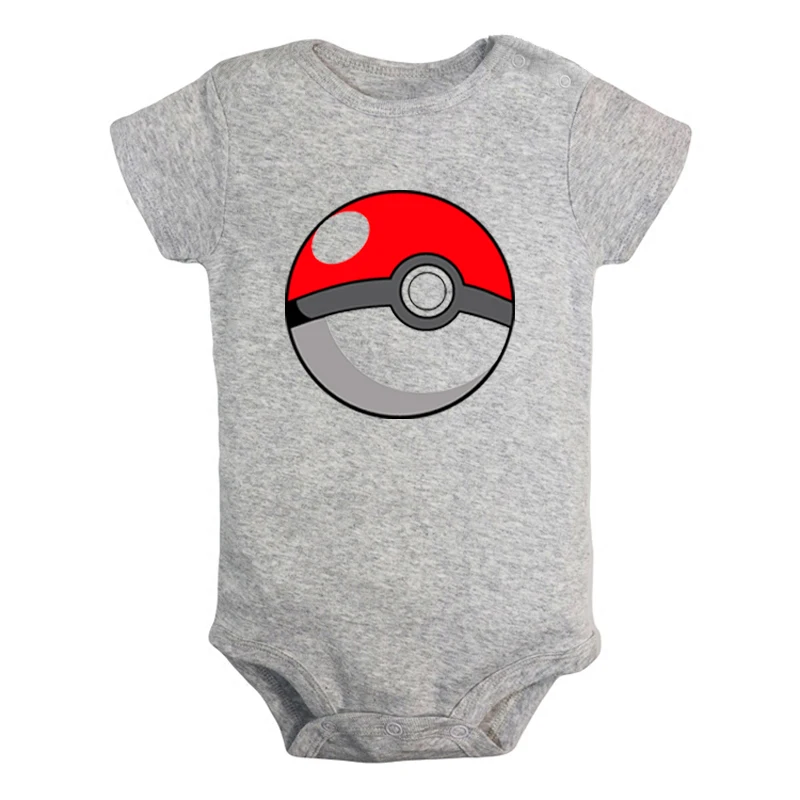 Классический Аниме Пикачу Покемон мяч покебалл Одежда для новорожденных девочек и мальчиков комбинезон с короткими рукавами хлопок