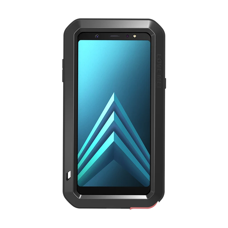 LOVE MEI Powerful Cases for Samsung Galaxy A6 2018 Cover A6+ Plus Shockproof Case TPU Hard Metal Toughened Glass | Мобильные