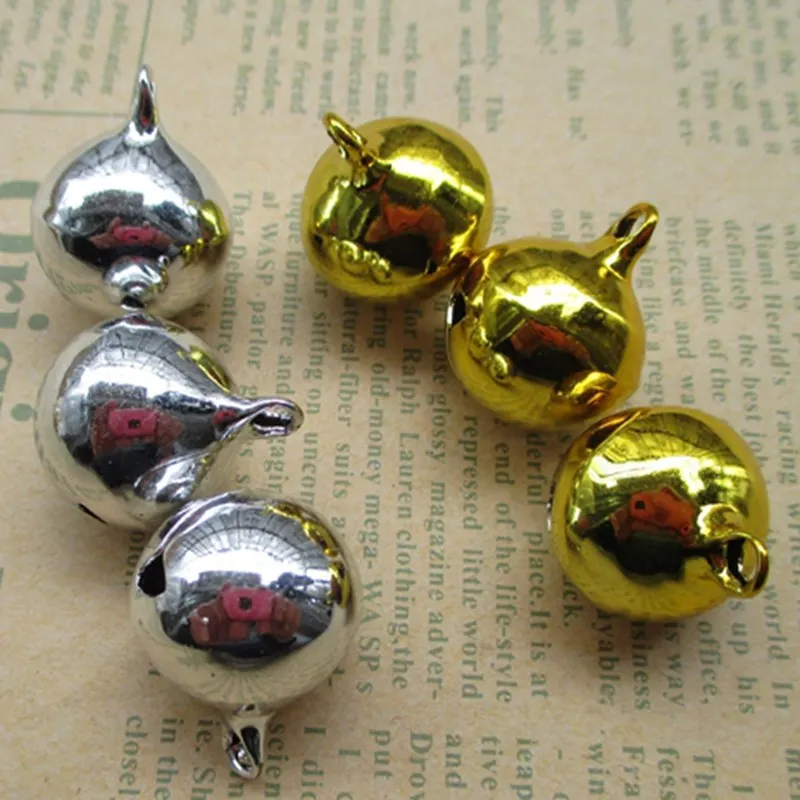 

Fashion Pure copper Jingle silver/golden 14mm Bell Christmas Decoration Jewelry Finding Free Shipping 200pieces/lot 011002055