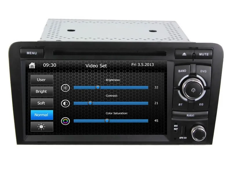Два Din 7 дюймов Автомобильный dvd-плеер для Audi/A3/S3 2003-2012 Canbus радио gps Bluetooth навигация 1080P Навигация FM карта камера