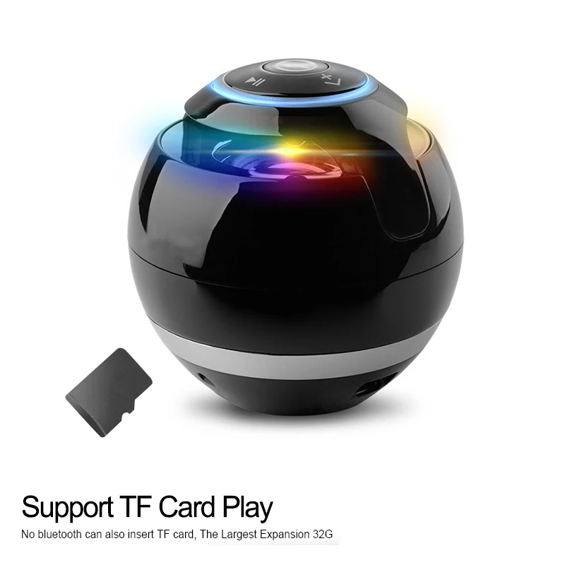 Bluetooth-динамик круглый со светодиодной подсветкой USB для iPhone 6 | Электроника
