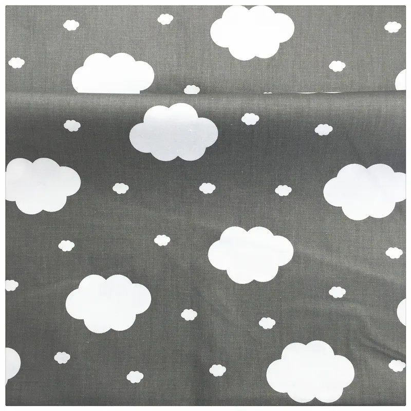 Ткань с принтом облаков 100% хлопок стеганая ткань для самостоятельного шитья