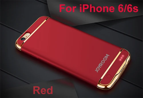 red for i6 6s Высококачественный портативный чехол для телефона с зарядкой батареи для iphone 7 6 6s Plus зарядное устройство чехол для iphone 6 6s 7 Чехол для резервного копирования - Цвет: red for i6 6s