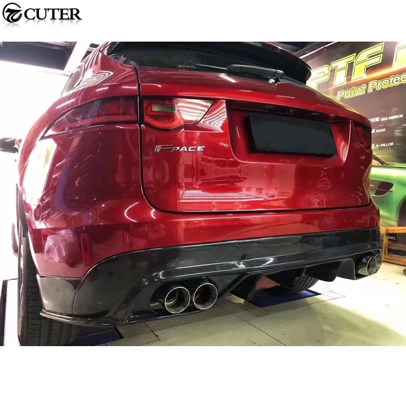 F-PACE карбоновый задний диффузор для губ задний бампер спойлер для Jaguar F-PACE комплект кузова автомобиля