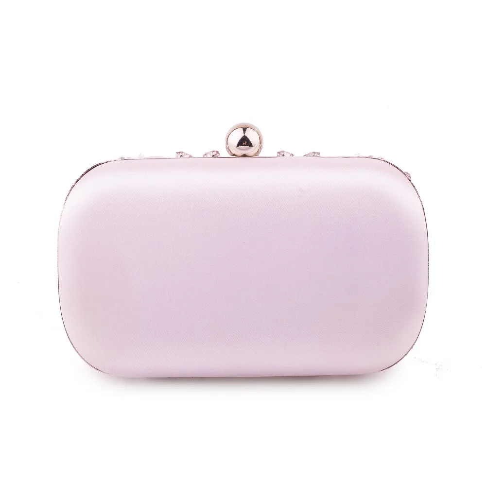 

XIYUAN Women pink pearl Beaded flower Evening Bags Small Chain Shoulder Messenger bags Chain Long Diamonds Day Clutches purse