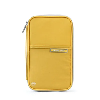 Oxford Yellow Семейный RFID Держатель для паспорта, дорожный кошелек для мужчин и женщин, Обложка для кредитных карт, Обложка для паспорта, чехол для путешествий, кошелек для документов, Мужской органайзер, сумка для паспорта - Цвет: Oxford Yellow