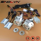 Полный комплект линз для фар Sinolyn, линзы ангельские глазки, биксеноновые, 2,5 COB, гало, комплект H1, HID, проектор для H4, H7, Аксессуары для автомобилей, тюнинг