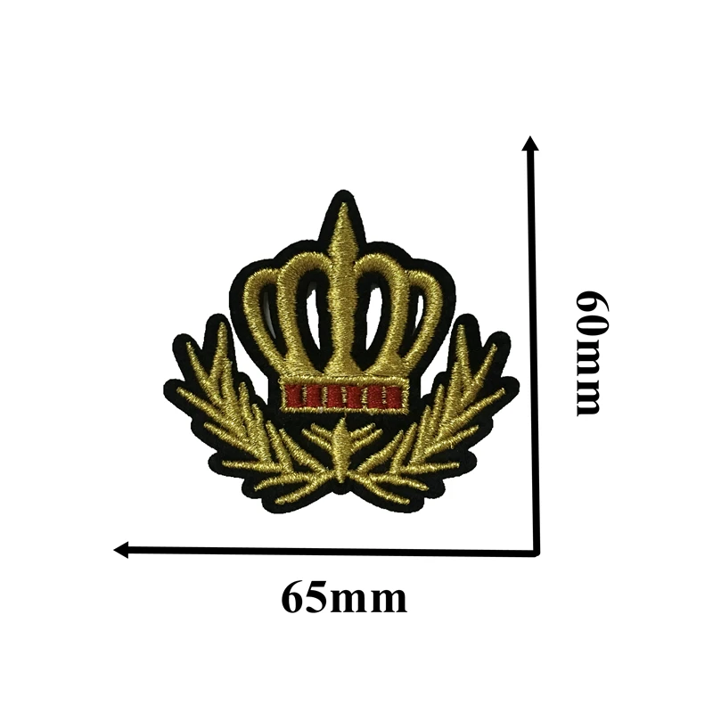 10 Pieces/lot Gold Crown Embroidered Iron on Patches for Clothes Backpack Embroidery Appliques Badge Sewing DIY | Дом и сад
