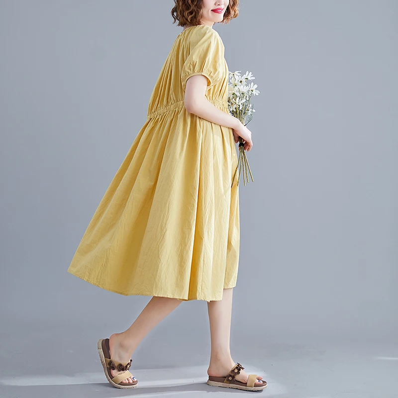 Женское Повседневное платье трапециевидной формы летнее большого размера для