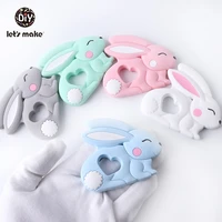 teethers baby silicone teething toy of cartoon rabbit charms necklace making new baby product food grade patent owner lets make