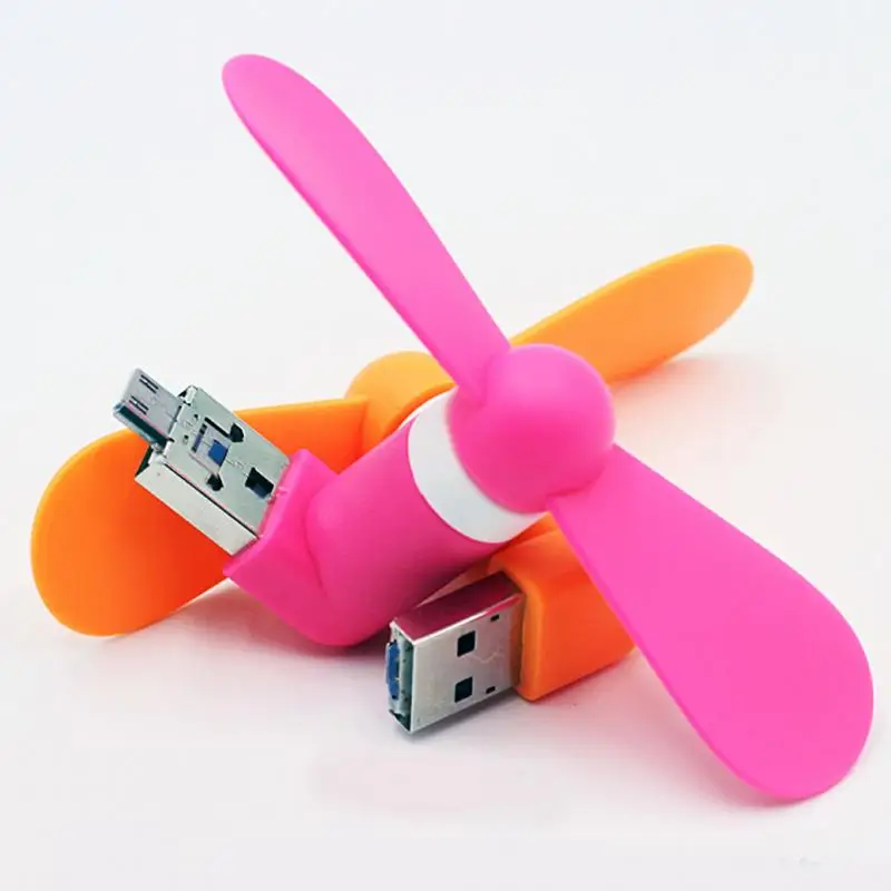 Хит продаж новинка портативный мини вентилятор OTG Micro USB с сильным ветровым