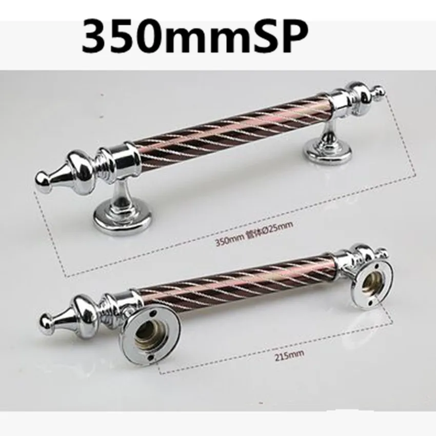 350 мм современная мода разворачивается установить дверные ручки Серебряный Хром