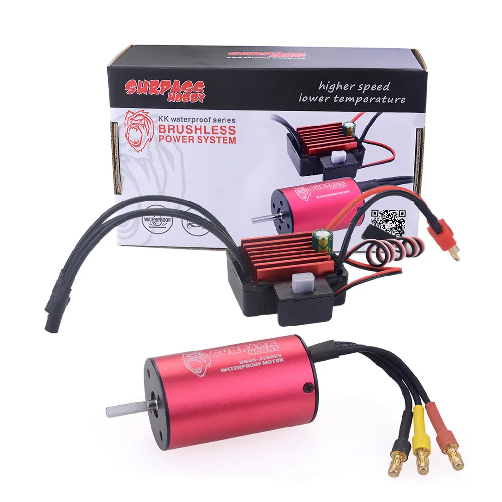 Детали модели водонепроницаемый 2845 3800KV бесщеточный двигатель + 35A ESC 2 3S для 1/12 RC