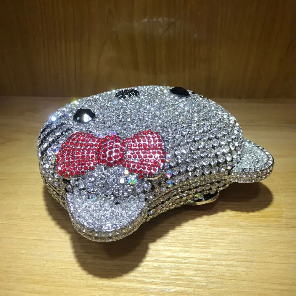 XIYUAN hello kitty сцепления Вечерняя сумочка; BS010 цепи Сумочка Для женщин вечерние свадебные С кристалалми и стразами банкетный мешок Ежедневные клатчи кошелек