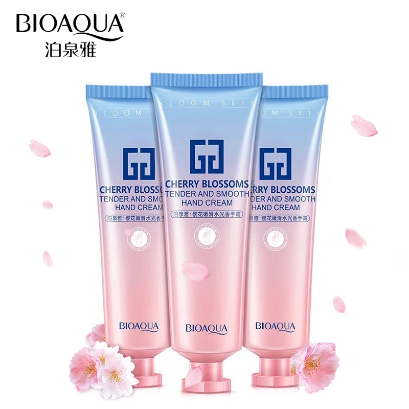 Бренд BIOAQUA увлажняющий крем для рук лосьон вишневый цвет нежный гладкий уход за
