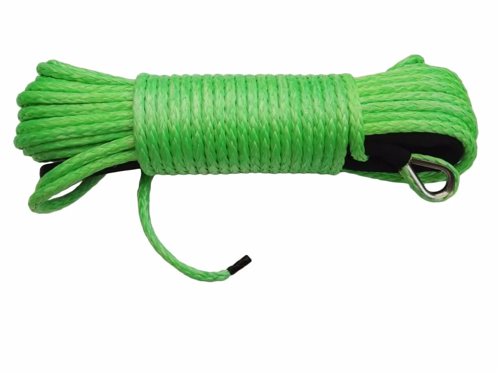 

Green 1/4"*80ft Replacement Synthetic Rope for Winch,ATV Winch Cable,Off Road Rope,ATV Winch Line
