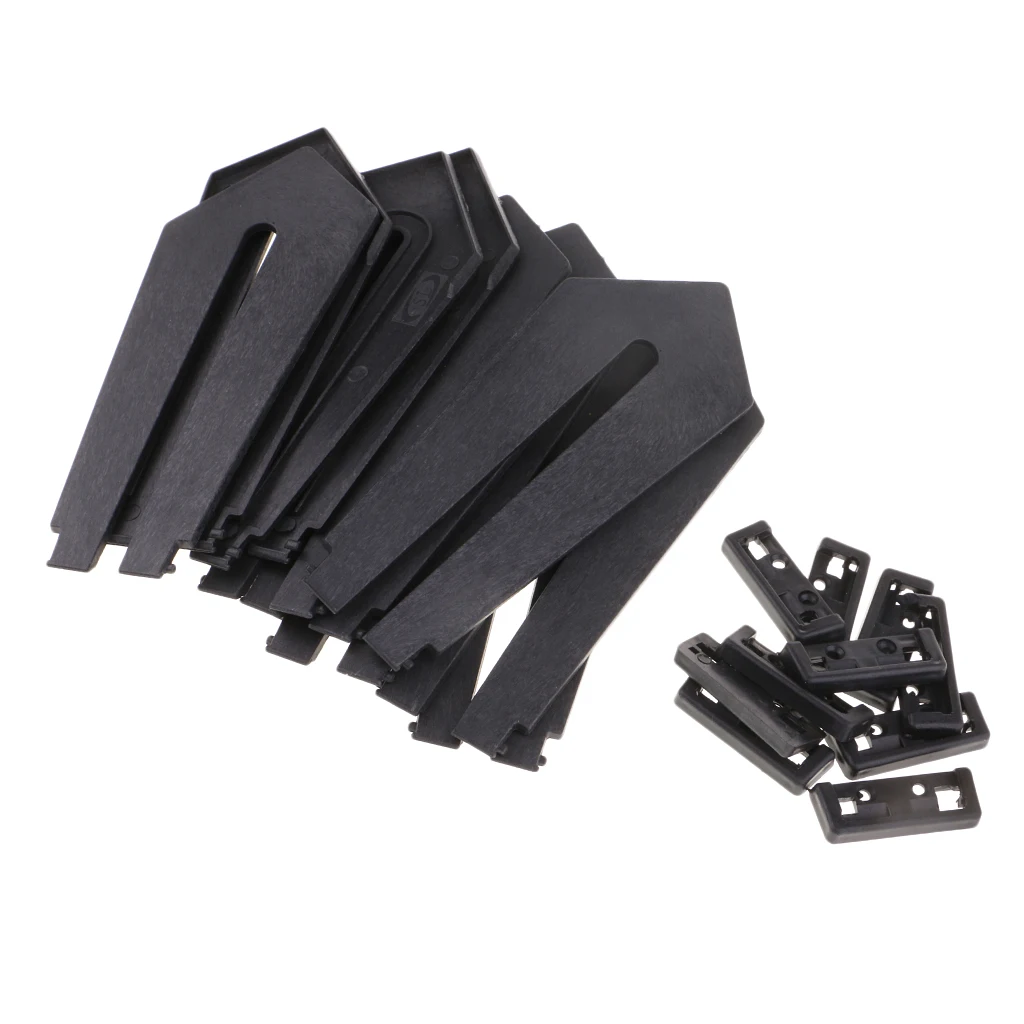 Black 180x75x6mm DIY фоторамка, 10 шт пластиковый меч формы фото рамка держатель Поддержка дисплея мольберты стенд(черный, белый - Цвет: Black 180x75x6mm