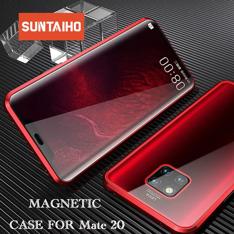 Suntaiho 9H чехол из закаленного стекла для Huawei P30 Pro металлический бампер Mate 20