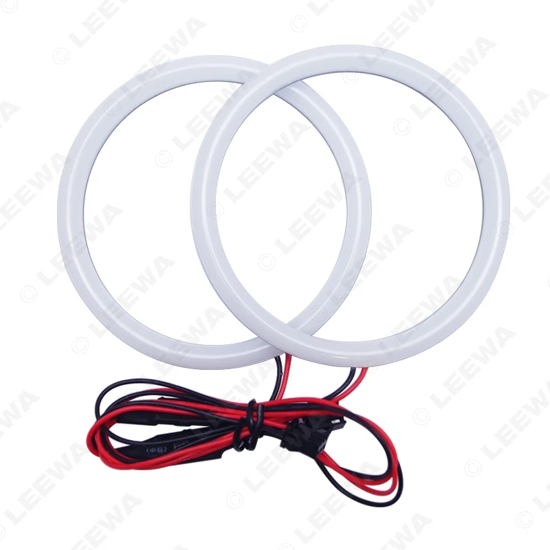 LEEWA 2x100мм 2x131мм автомобильные кольца Halo хлопковые огни SMD LED Ангельские Глазки для