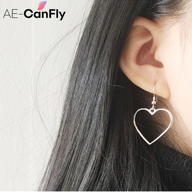 AE-CANFLY модный бренд сердце мотаться серьги падения для Для женщин простой